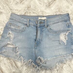 Women's Distressed Denim Shorts